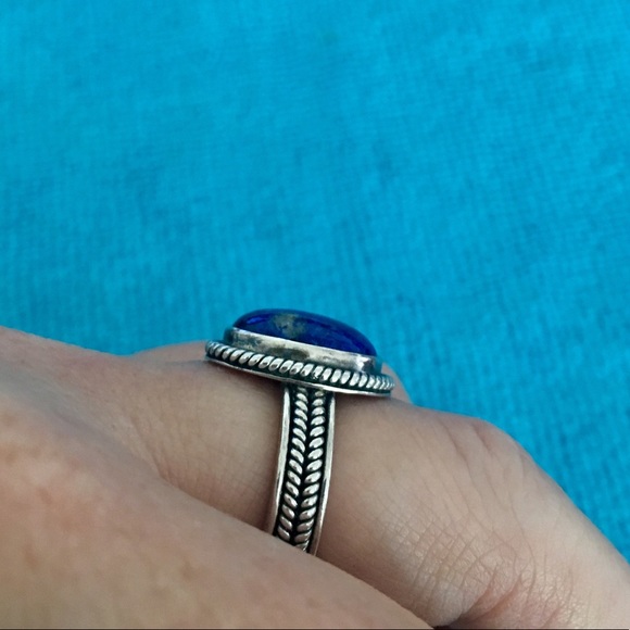 Artisan Crafted Sterling Silver Lapis Ring - Picture 3 of 8